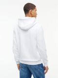 White Logo Fleece Drawstring Hoody  Men
