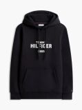 Μαύρο Fleece Hoody Με Κεντητό Λογότυπο  Άνδρες
