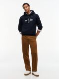 Blue Logo Embroidery Fleece Hoody  Men
