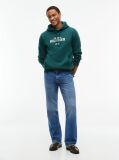 Πράσινο Fleece Hoody Με Κεντητό Λογότυπο  Άνδρες