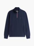 Blue Global Stripe Terry Quarter-Zip Sweatshirt  Men