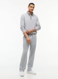 Grey Global Stripe Terry Quarter-Zip Sweatshirt  Men