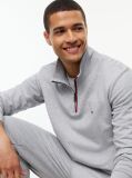 Grey Global Stripe Terry Quarter-Zip Sweatshirt  Men