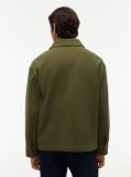 Green Mixed Texture Relaxed Chore Jacket  Men
