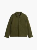 Green Mixed Texture Relaxed Chore Jacket  Men