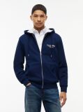 Μπλε Hoody Με Φερμουάρ Και Πίσω Σχέδιο  Άνδρες