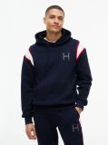 Μπλε Hoody Με Varsity Λογότυπο Και Λεπτομέρεια Σε Αντίθεση  Άνδρες