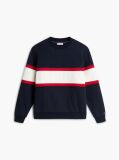 Blue Colour-Blocked Intecho Knit Sweatshirt  Men