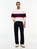 Beige Colour-Blocked Intecho Knit Sweatshirt  Men
