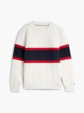 Beige Colour-Blocked Intecho Knit Sweatshirt  Men