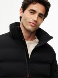 Black Performance Tech Padded Hooded Jacket  Men
