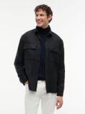 Γκρι New York Φανελένιο Overshirt Σε Κανονική Γραμμή  Άνδρες