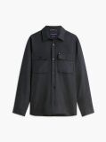 Γκρι New York Φανελένιο Overshirt Σε Κανονική Γραμμή  Άνδρες