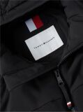 Black Double-Layer Hooded Puffer Jacket  Men