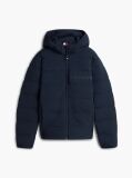 Blue Double-Layer Hooded Puffer Jacket  Men