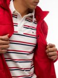 Red Double-Layer Hooded Puffer Jacket  Men