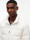 Beige Double-Layer Hooded Puffer Jacket  Men