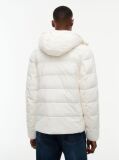 Beige Double-Layer Hooded Puffer Jacket  Men