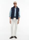 Blue Tonal Logo Quilted Gilet  Men