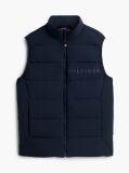 Blue Tonal Logo Quilted Gilet  Men
