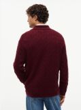 Red Pure Wool Cable Knit Rugby Jumper  Men