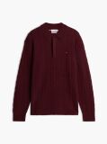 Red Pure Wool Cable Knit Rugby Jumper  Men