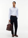 Μπλε Slim Ριγέ Πουκάμισο Oxford  Άνδρες