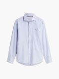 Μπλε Slim Ριγέ Πουκάμισο Oxford  Άνδρες