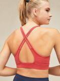 Red LOW SUPPORT CROSS BACK SPORTS BRA  Women