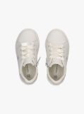 White Low Cut Velcro Sneakers  Girls