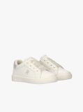 White Low Cut Velcro Sneakers  Girls