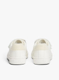 White Glitter Flag Hook And Loop Trainers  Girls