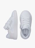White Shimmering Lace Up Low Cut Sneakers  Girls