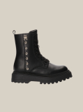 Black Cleat Lace-Up Ankle Boots  Girls