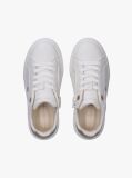 White Metallic Trim Lace-Up Sneakers  Girls