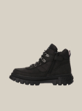 Black Lace-Up Signature Ankle Boots  Kids Unisex