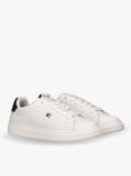 Άσπρο Δετά Sneakers Με Κεντητό Σημαιάκι  Παιδί Unisex