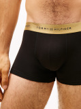 Black 3-Pack Metallic Logo Trunks Gift Set  Men