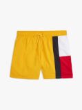Yellow Hilfiger Flag Slim Mid Length Swim Shorts  Men