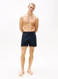 Blue Embroidery Mid Length Swim Trunks  Men