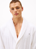White Cotton Toweling Bathrobe  Men