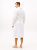 White Cotton Toweling Bathrobe  Men