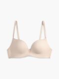 Beige Wireless Padded Push-Up Triangle Bra  Women