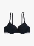 Blue Tonal Lace Demi-Cup Bra  Women