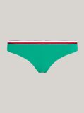 Green Global Stripe Ribbed Hipster Bikini Bottoms  Women