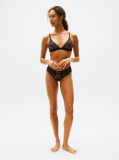Black Floral Lace Triangle Bra  Women