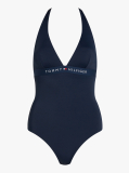 Blue Original Deep Plunge Halterneck Swimsuit  Women