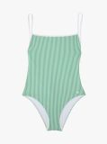 Multi Ribbed Texture Scoop Back Swimsuit  Women