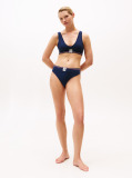 Blue TH Crest Ribbed Triangle Bralette  Women