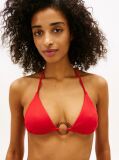 Red Tortoiseshell Ring Slim Triangle Bikini Top  Women